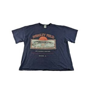 Delta Pro Weight Wrigley Field T Shirt Size XL Blue Graphic Baseball Chicago